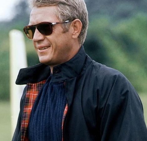 Steve McQueen Thomas Crown Affair Baracuta jacket Persol 714 sunglasses