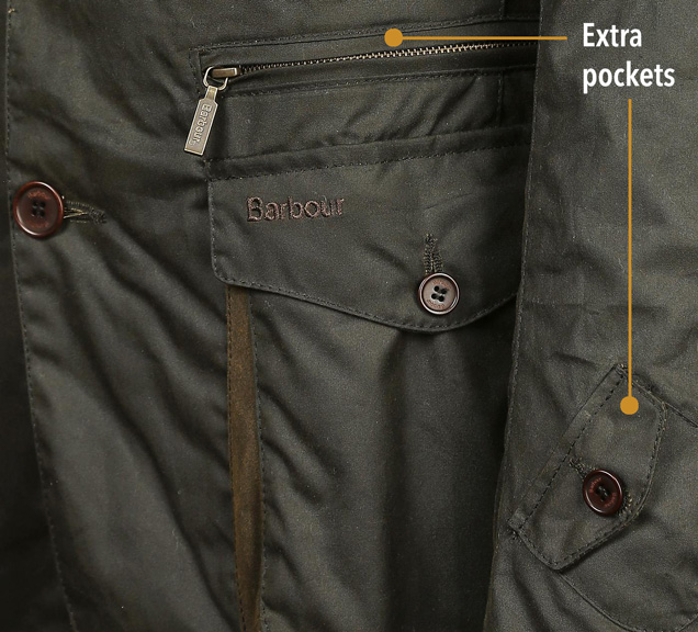 Barbour 125th Anniversary edition pockets