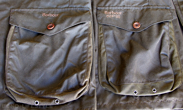 Logo on pocket difference between Barbour X To Ki To and Commander