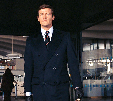 Roger Moore Live And Let Die navy suit