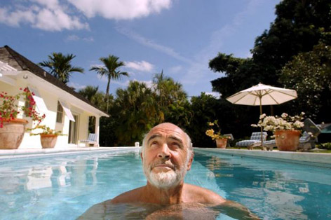 Sir Sean Connery Bahamas villa pool