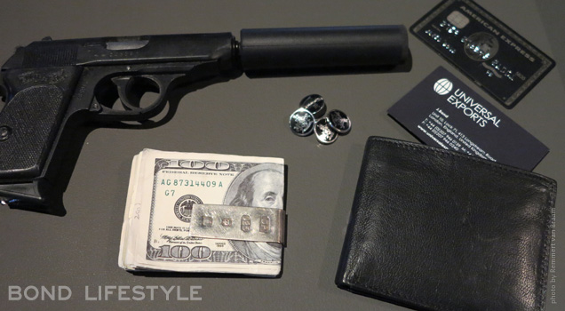 Bond In Motion props walther moneyclip tom ford cufflinks