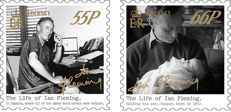 Guernsey Post stamps Ian Fleming 2 55p