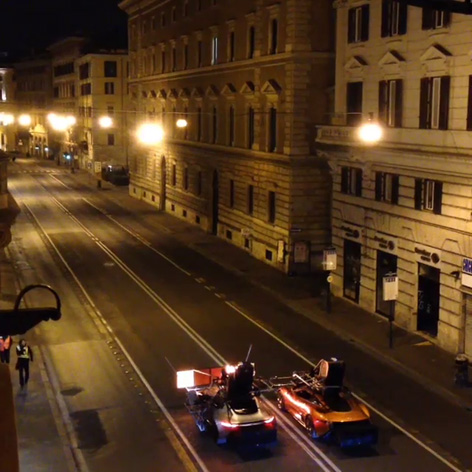 spectre car chase night rome 2