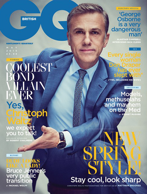 British GQ cover Christoph Waltz Spectre Franz Oberhauser