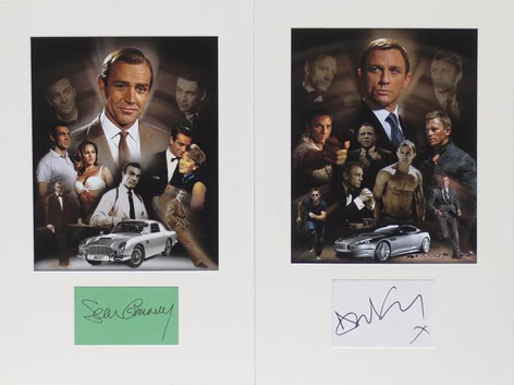 sean connery daniel craig aston martin signatures