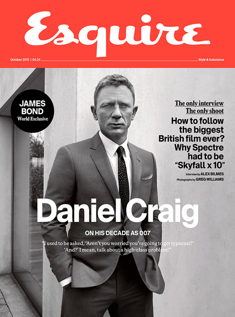 Daniel Craig Esquire UK photo by Greg Williams cover
