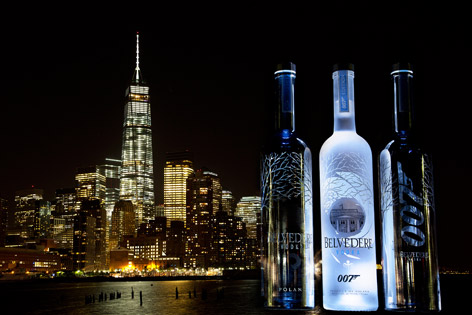Belvedere New York Launch SPECTRE bottles