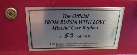 SD Studios Attache Case From Russia With Love Limited Edition number