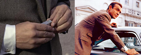 james bond cufflinks goldfinger reversed