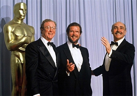 Michael Caine Roger Moore Sean Connery