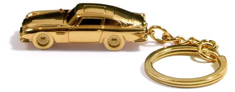 aston martin db5 gold keychain a-box