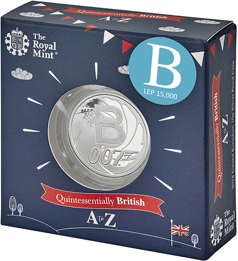 the royal mint limitd edition james bond coin 10p silver packaging box 15000