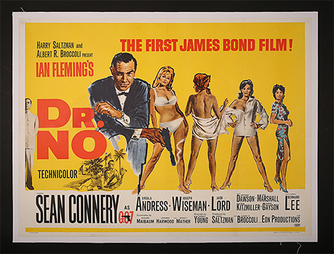 James Bond Dr No Poster Prop Store auction