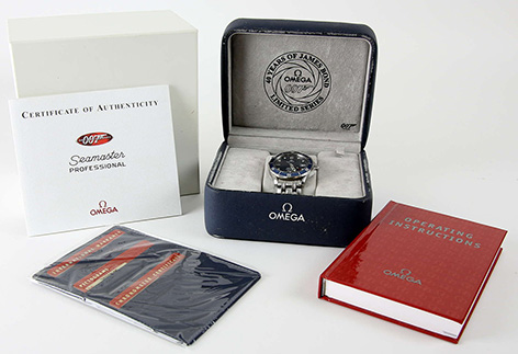 Omega Seamaster Professional Diver Wristwatch 40 Years of James Bond Limited Edition
