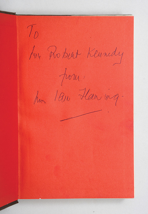 Robert Kennedy Ian Fleming inscription spy who loved me