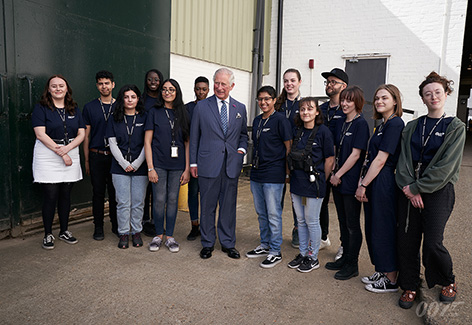 Prince Wales Bond 25 set visit students
