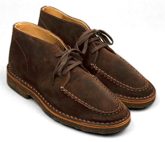Drake's Crosby moc-toe chukka boots dark brown
