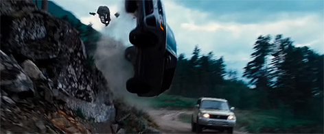 Land Cruiser Range Rover action no time to die teaser trailer