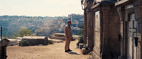James Bond Daniel Craig grave graveyard matera italy no time to die