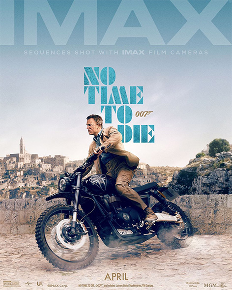 No Time To Die IMAX poster james bond daniel craig motorcyle