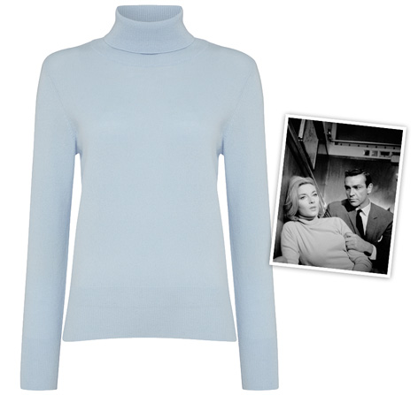 NPeal 007 Roll Neck Sweater blue From Russia With Love