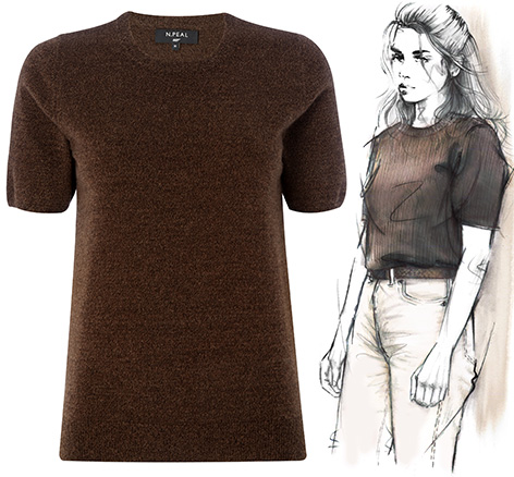 N.Peal 007 Round Neck T-Shirt Madeleine Swann No TIme To Die Lea Seydoux cashmere