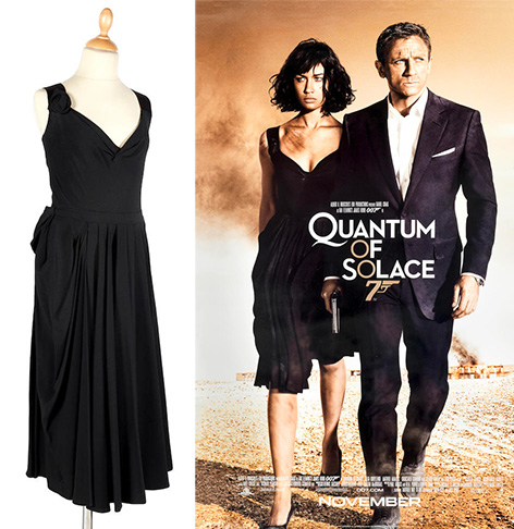 black Prada dress is worn by Olga Kurylenko as Camille in Quantum of Solace