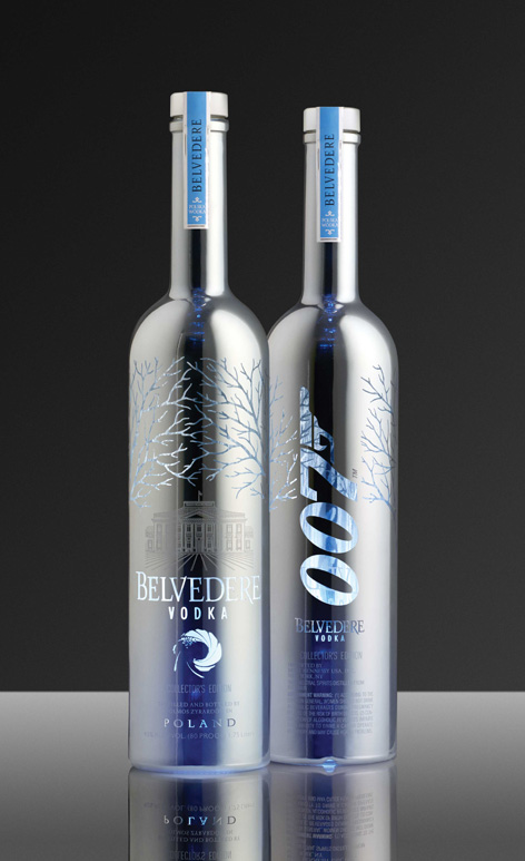 silver sabre bottle spectre 007 james bond belvedere