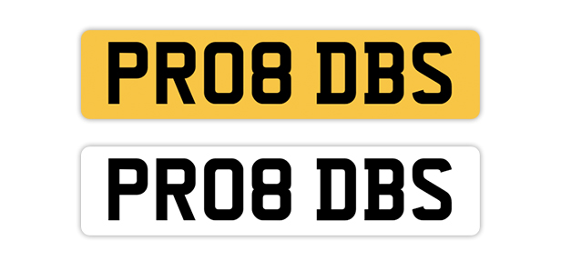PR08 DBS license plate registration for sale