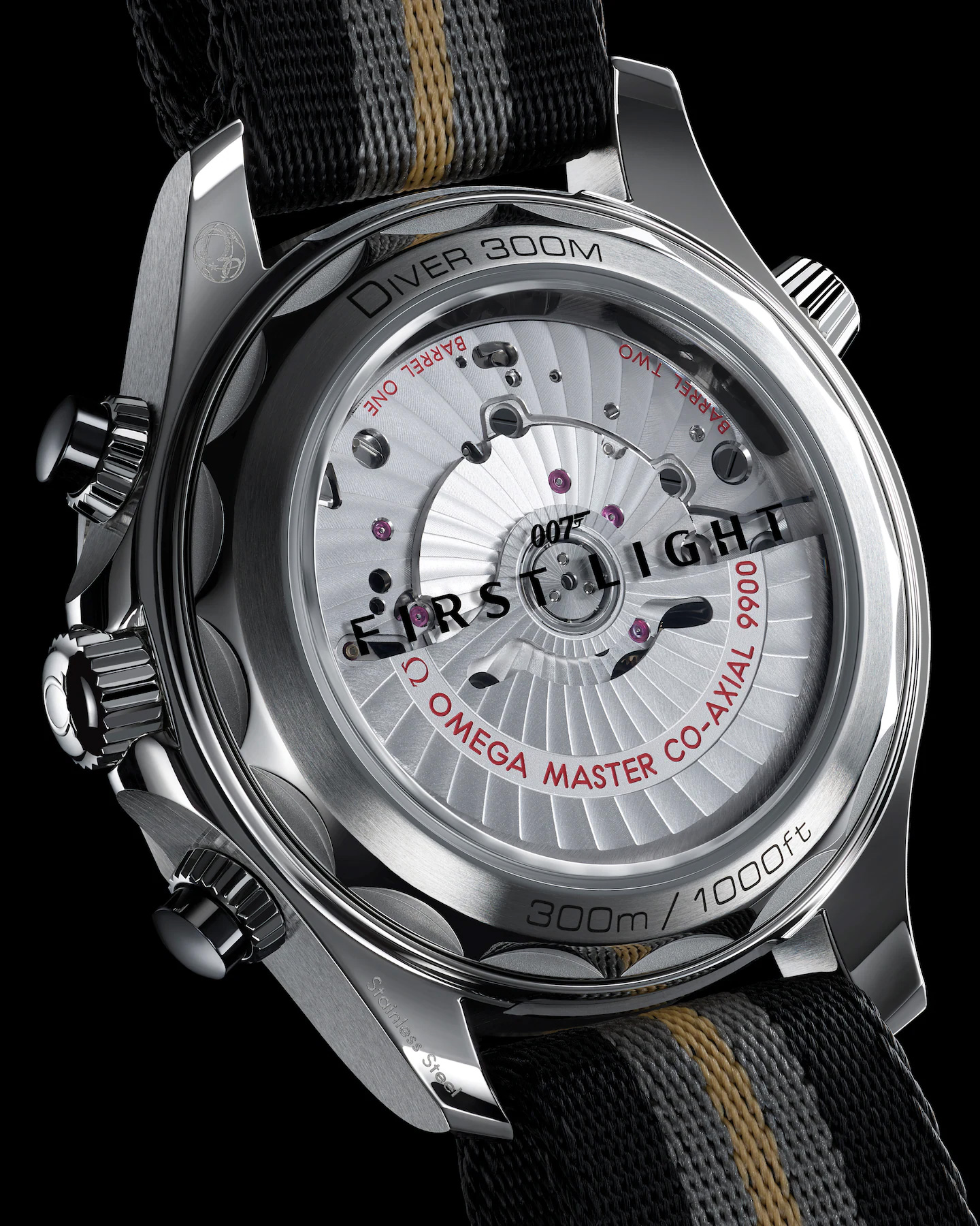 Omega Seamaster Diver 300M Chronograph 007 First Light  210.32.44.51.01.002 caseback