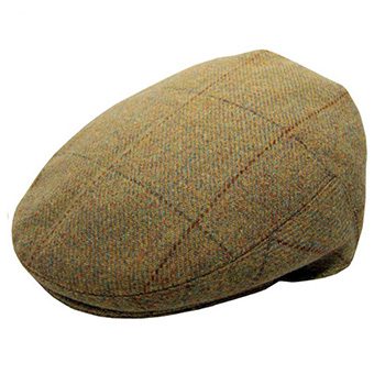 Cordings 21oz Windowpane Tweed Garforth Cap