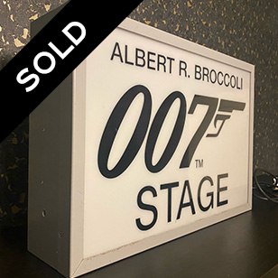 For sale Albert R. Broccoli 007 Stage Sign Pinewood