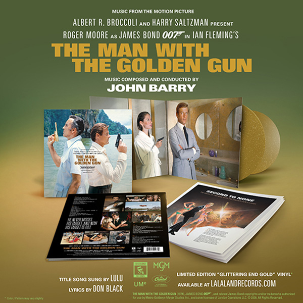 The Man With The Golden Gun Soundtrack Remastered Vinyl LP  by La-La Land Records