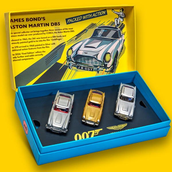 Corgi Celebrates 70th Anniversary with James Bond Aston Martin DB5 Triple Pack