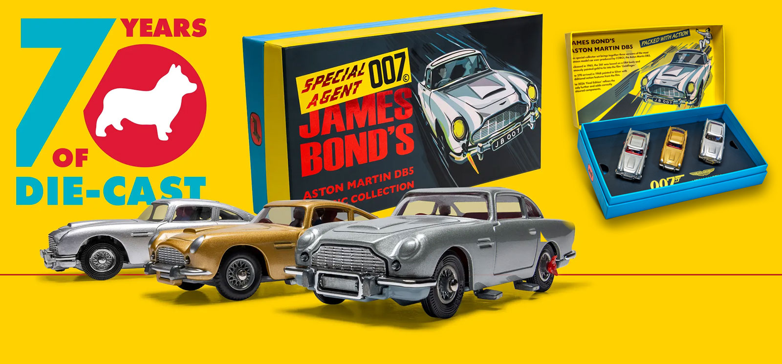 Corgi 70 Year Aston Martin DB5 set