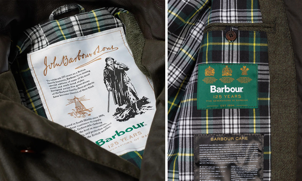 barbour inner lining