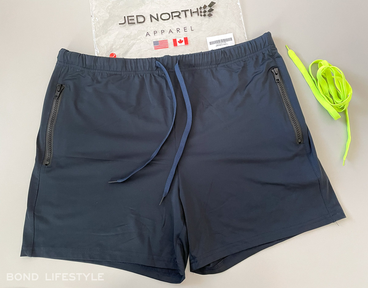 Jed North Agile shorts with new shoe laces and no logo