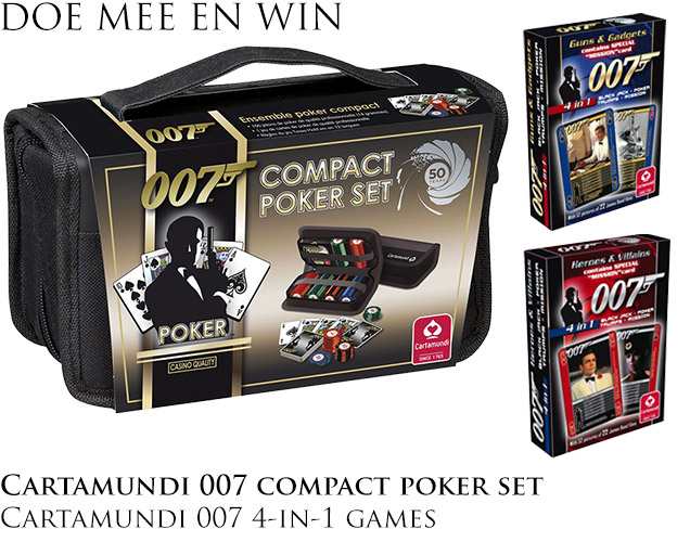 Prijsvraag 5 Win een Cartamundi Compact Poker set en 4in1 spellen Bond Lifestyle