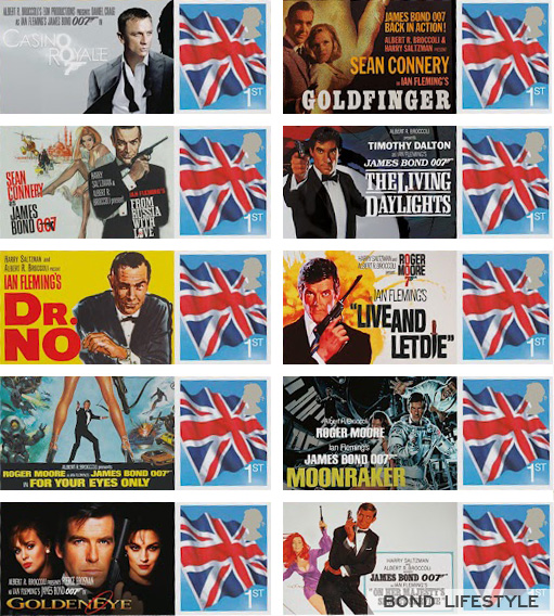 Royal Mail James Bond stamps 2012