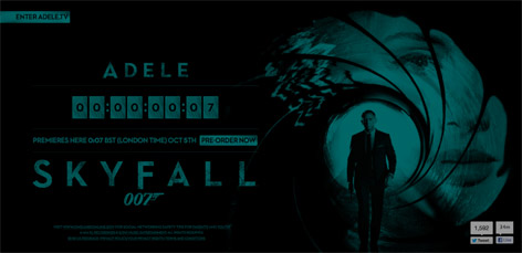 adele skyfall website countdown