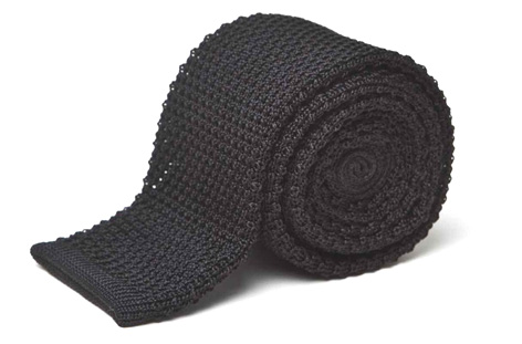 black knitted tie anthony sinclair