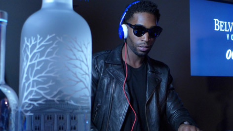 belvedere launch dj Tinie Tempah spinning