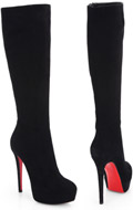 Christian Louboutin Bianca Suede Knee-High Boots Monica Bellucci