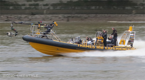camera boat thames river spectre filming london