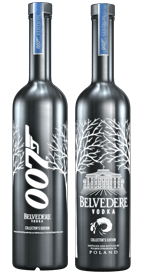 silver saber bottle spectre 007 james bond belvedere