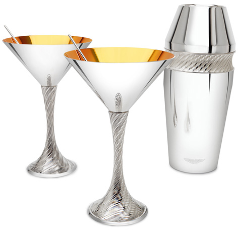 aston martin grant macdonald silver martini set