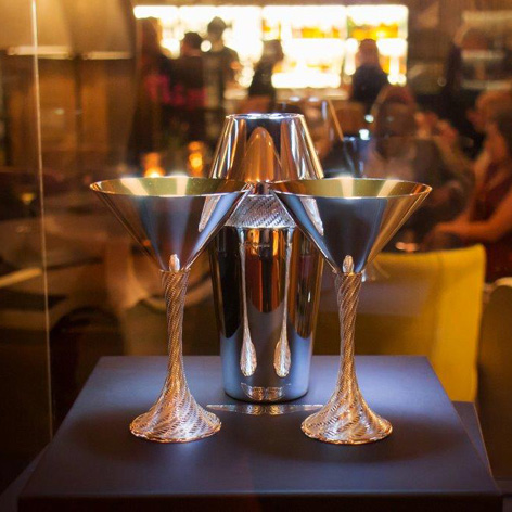 Designer Grant Macdonald silver martini set timeless 100