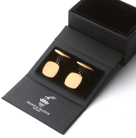 Anthony Sinclair Deakin Francis Cufflinks Gold Plated Silver Box