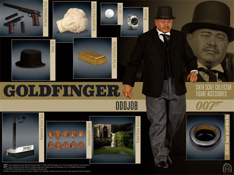 oddjob accessories big chief studios goldfinger figure
